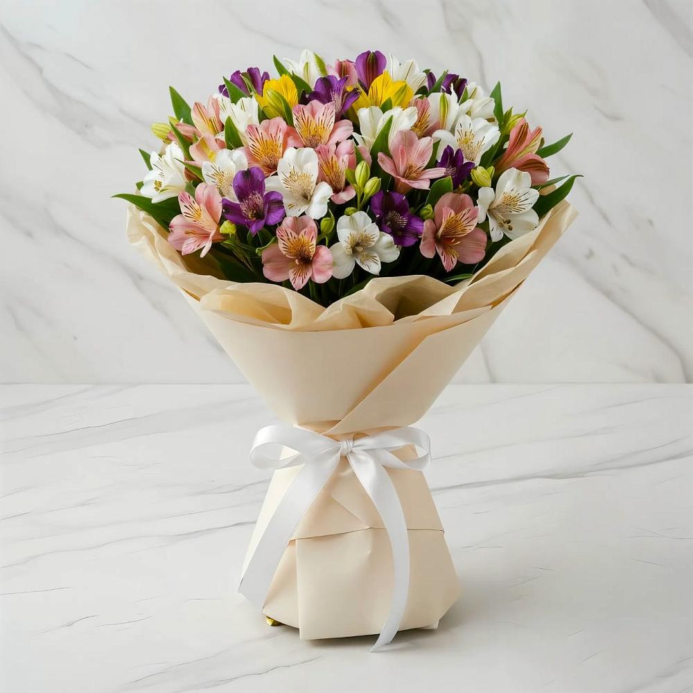 Букет цветов из: Альстромерии в Холодном