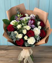 Букет цветов из:  Розы и Альстромерии в Холодном