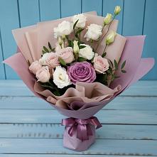 Букет цветов из:  Розы и Лизиантусы в Холодном