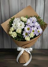 Букет цветов из:  Хризантемы и Розы в Холодном