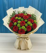 Букет цветов из:  Розы и Хризантемы в Холодном